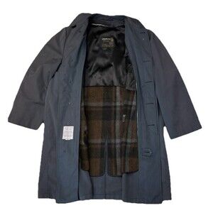 London Fog Culminate Men’s Rain Coat 44R Zip Liner Wool Alpaca